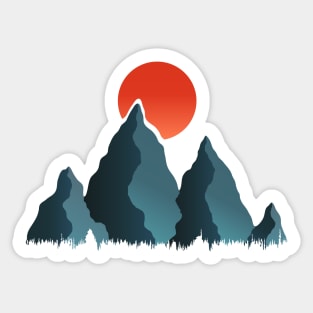 Adventure In The Mountains Art II Sticker